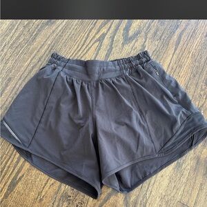 lululemon athletica Black Athletic Running Shorts with Side Zip